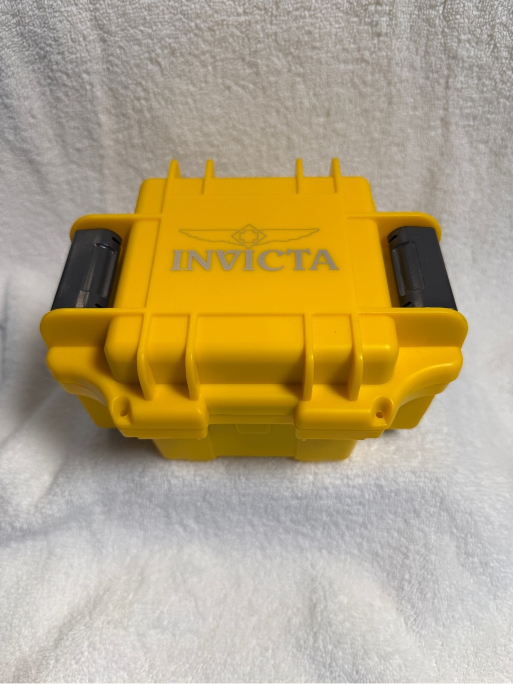 Invicta Yellow Protective Storage Case with Gray Latches